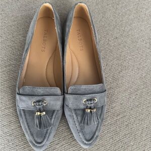 Talbot Francesca gray suede flats